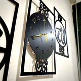 Islamic Wooden Clock Allah Muhammad (S.A.W) For Wall Decor